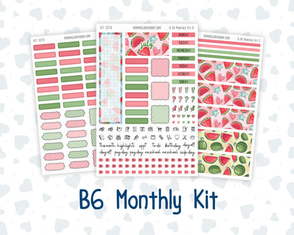 Kit 0276 - B6 - For Sterling Ink And More - Monthly Kit - July - Melon Crush