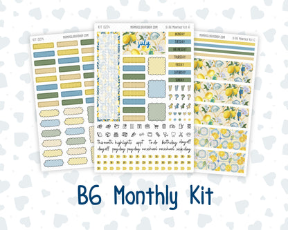 Kit 0274 - B6 - For Sterling Ink And More - Monthly Kit - July - Sunny Lemon Shore