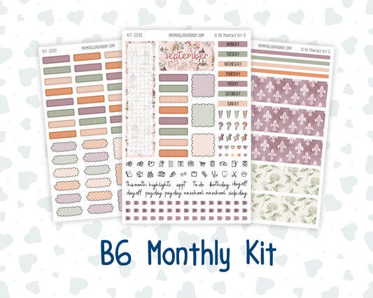 Kit 0293 - B6 - For Sterling Ink And More - Monthly Kit - September - Fleur de Provence