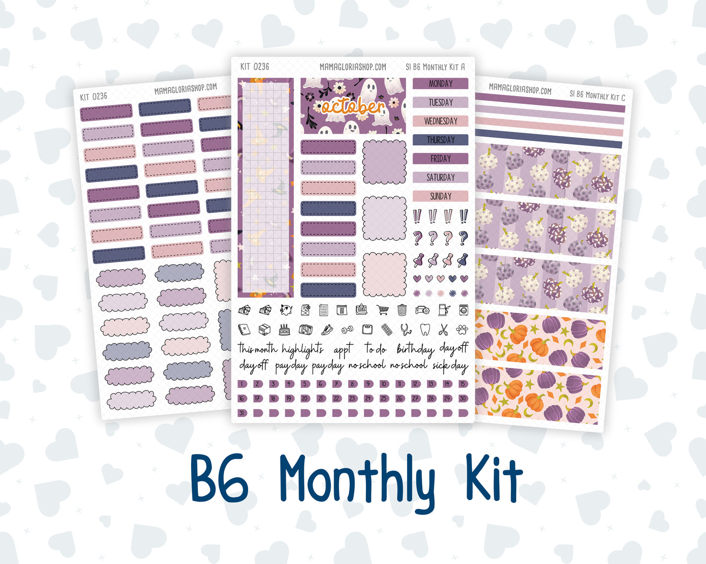 Kit 0236 - B6 - For Sterling Ink And More - Monthly Kit - October - Sweet & Spooky