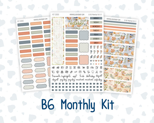 Kit 0300 - B6 - For Sterling Ink And More - Monthly Kit - October - Autumn Stroll