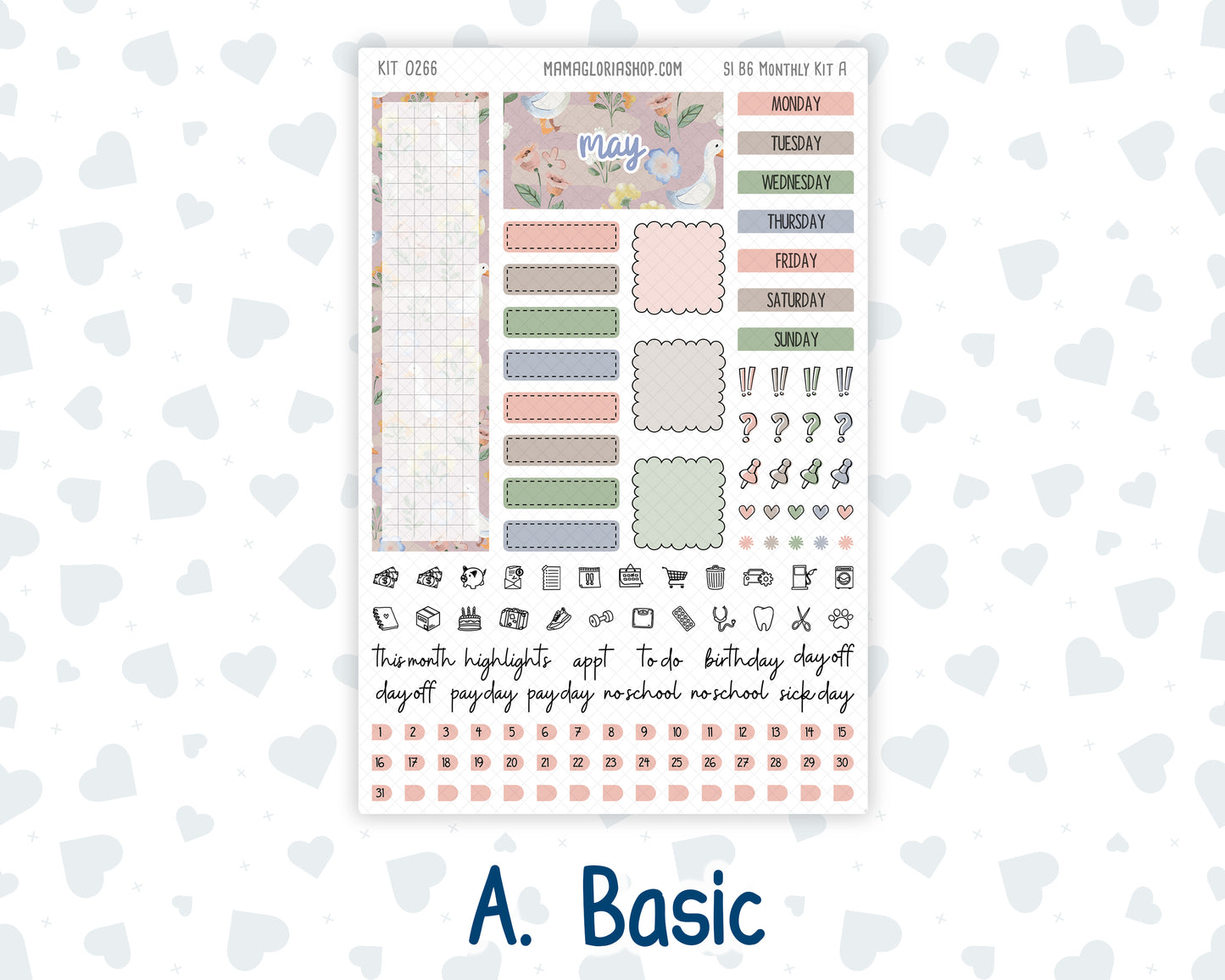 Kit 0266 - B6 - For Sterling Ink And More - Monthly Kit - May - Froggy Lake Picnic