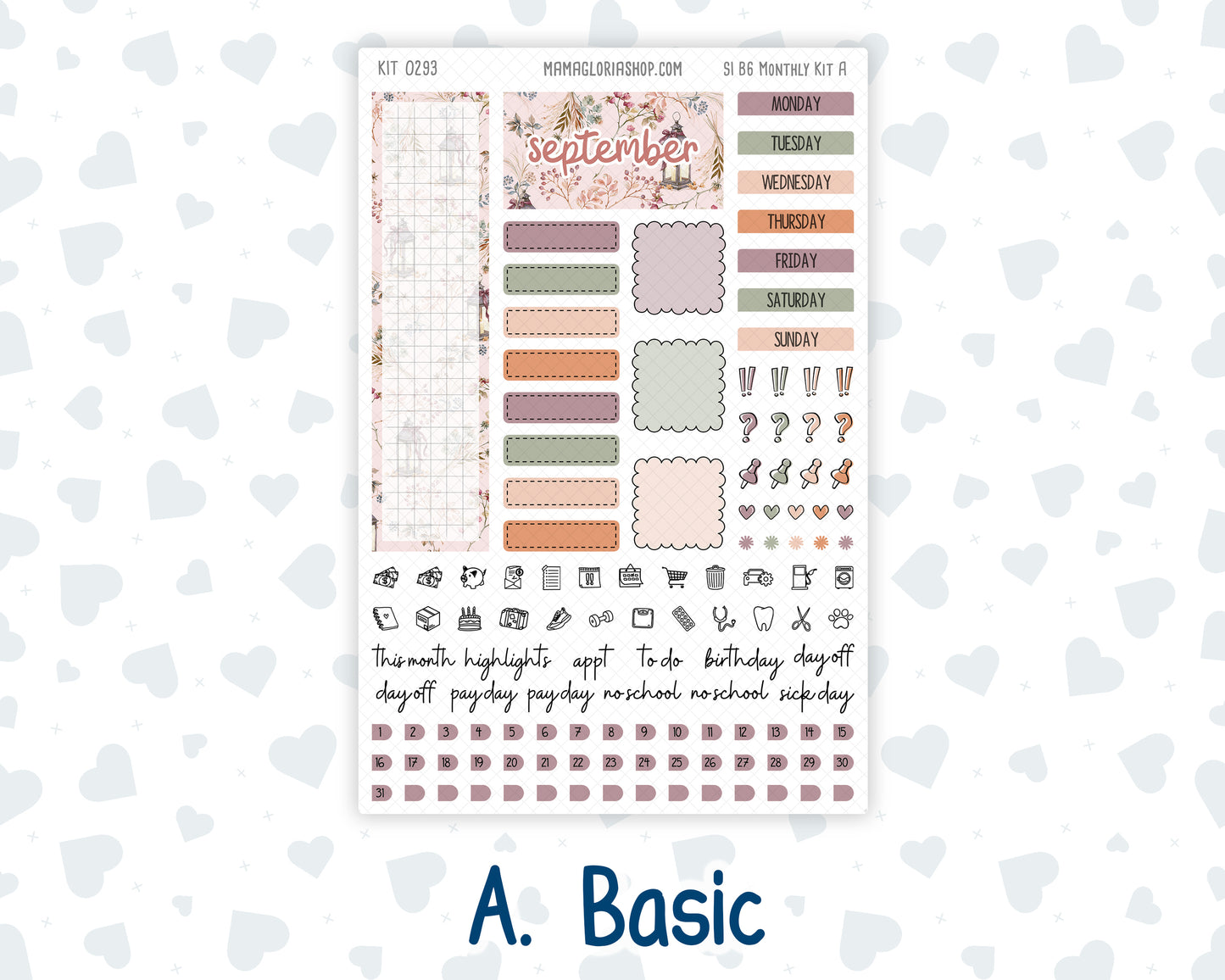 Kit 0293 - B6 - For Sterling Ink And More - Monthly Kit - September - Fleur de Provence