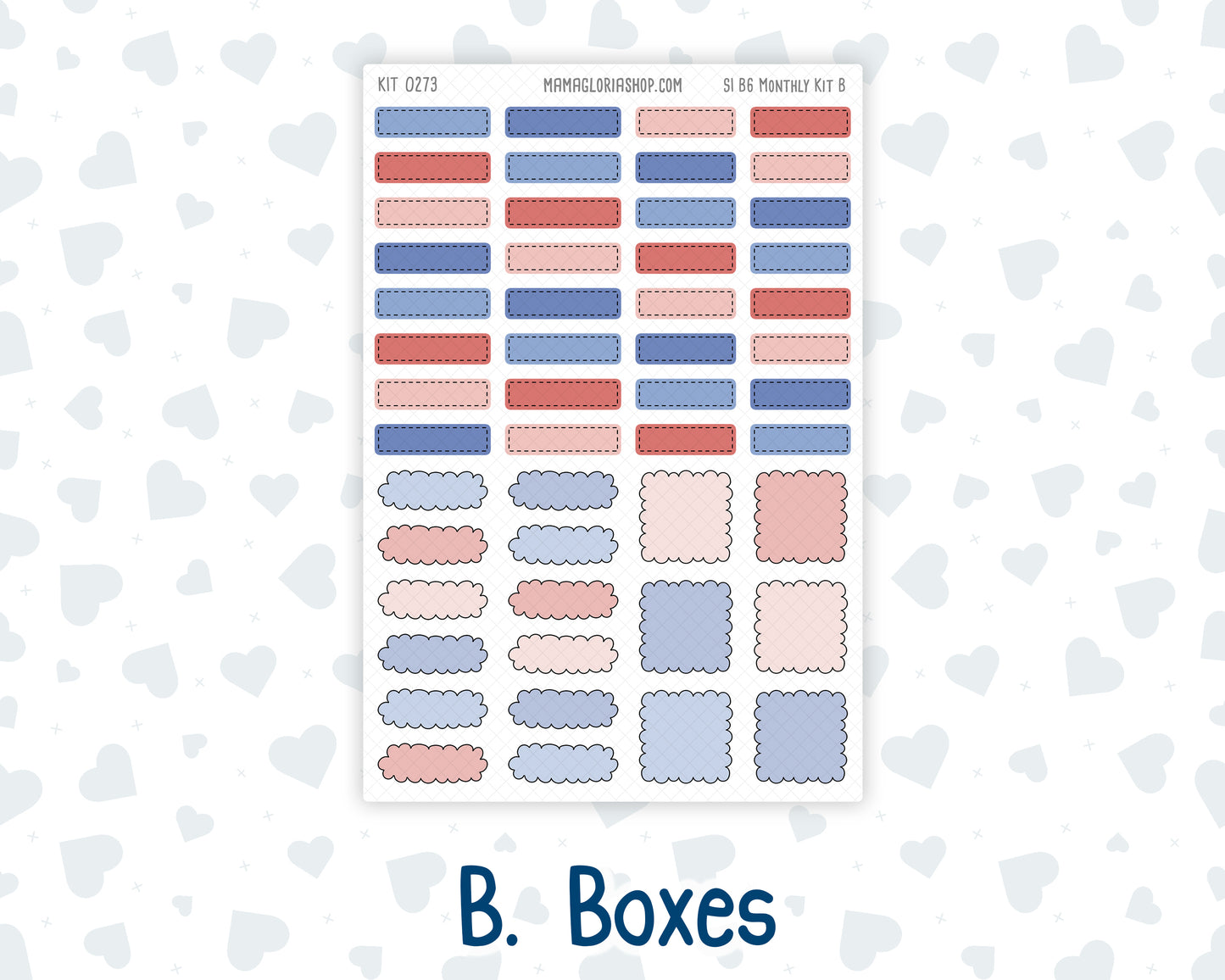 Kit 0273 - B6 - For Sterling Ink And More - Monthly Kit - July - Americana In Bloom