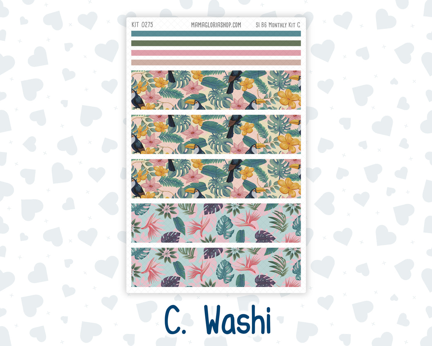 Kit 0275 - B6 - For Sterling Ink And More - Monthly Kit - July - Tropical Safari Blush