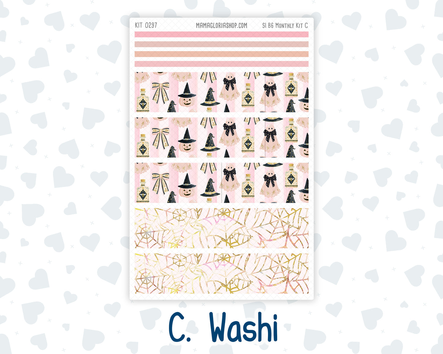 Kit 0297 - B6 - For Sterling Ink And More - Monthly Kit - October - Pink Spell