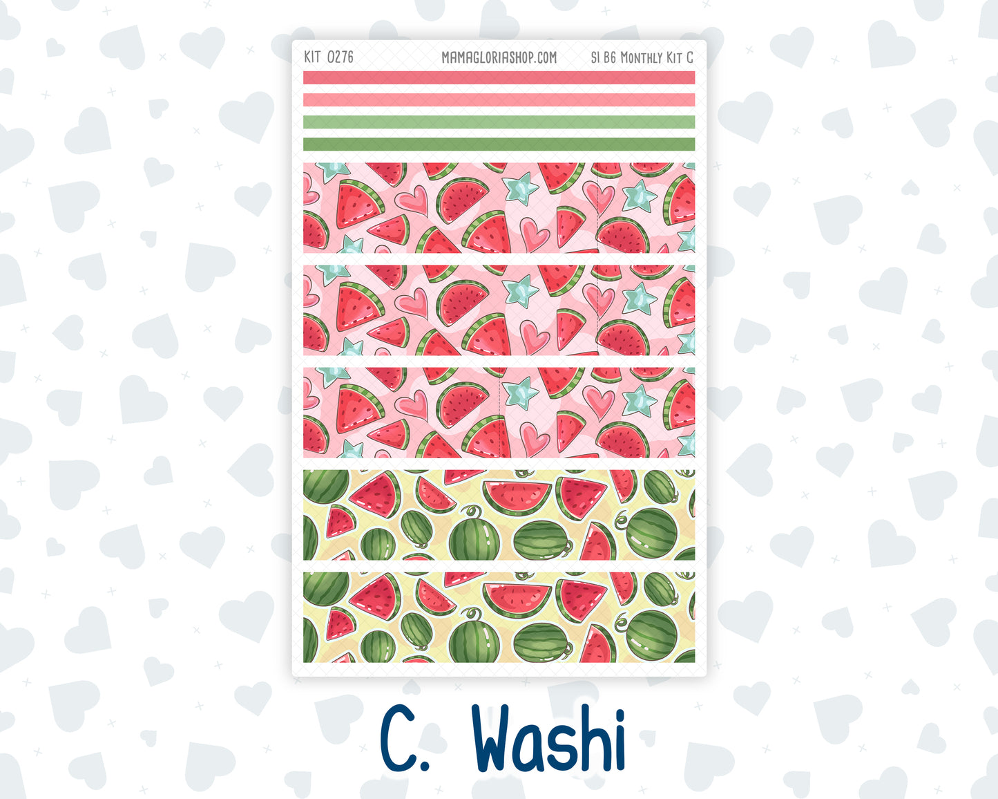 Kit 0276 - B6 - For Sterling Ink And More - Monthly Kit - July - Melon Crush