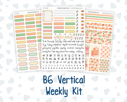 Kit 0228 - B6 - For Sterling Ink And More - Vertical Weekly Kit - August - Just Peachy