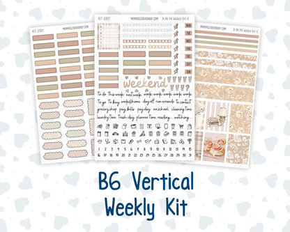 Kit 0301 - B6 - For Sterling Ink And More - Vertical Weekly Kit - November - Sunday Comfort