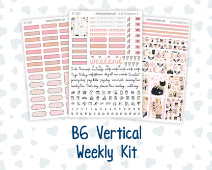 Kit 0297 - B6 - For Sterling Ink And More - Vertical Weekly Kit - October - Pink Spell
