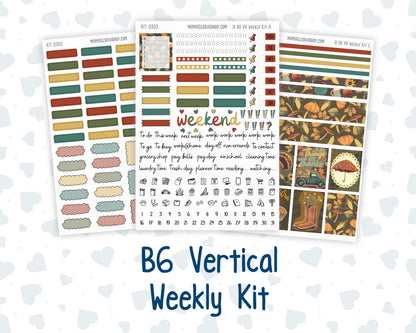 Kit 0302 - B6 - For Sterling Ink And More - Vertical Weekly Kit - November - Thankful Season