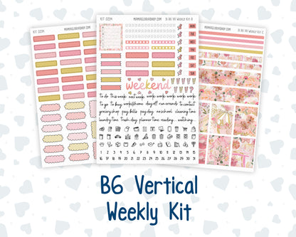 Kit 0294 - B6 - For Sterling Ink And More - Vertical Weekly Kit - September - Rosy Reveria