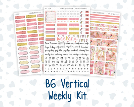 Kit 0294 - B6 - For Sterling Ink And More - Vertical Weekly Kit - September - Rosy Reveria