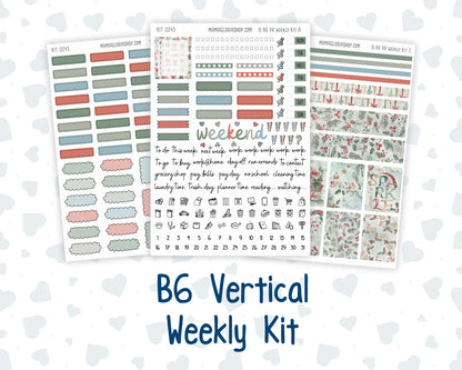 Kit 0245 - B6 - For Sterling Ink And More - Vertical Weekly Kit - December - Vintage Christmas