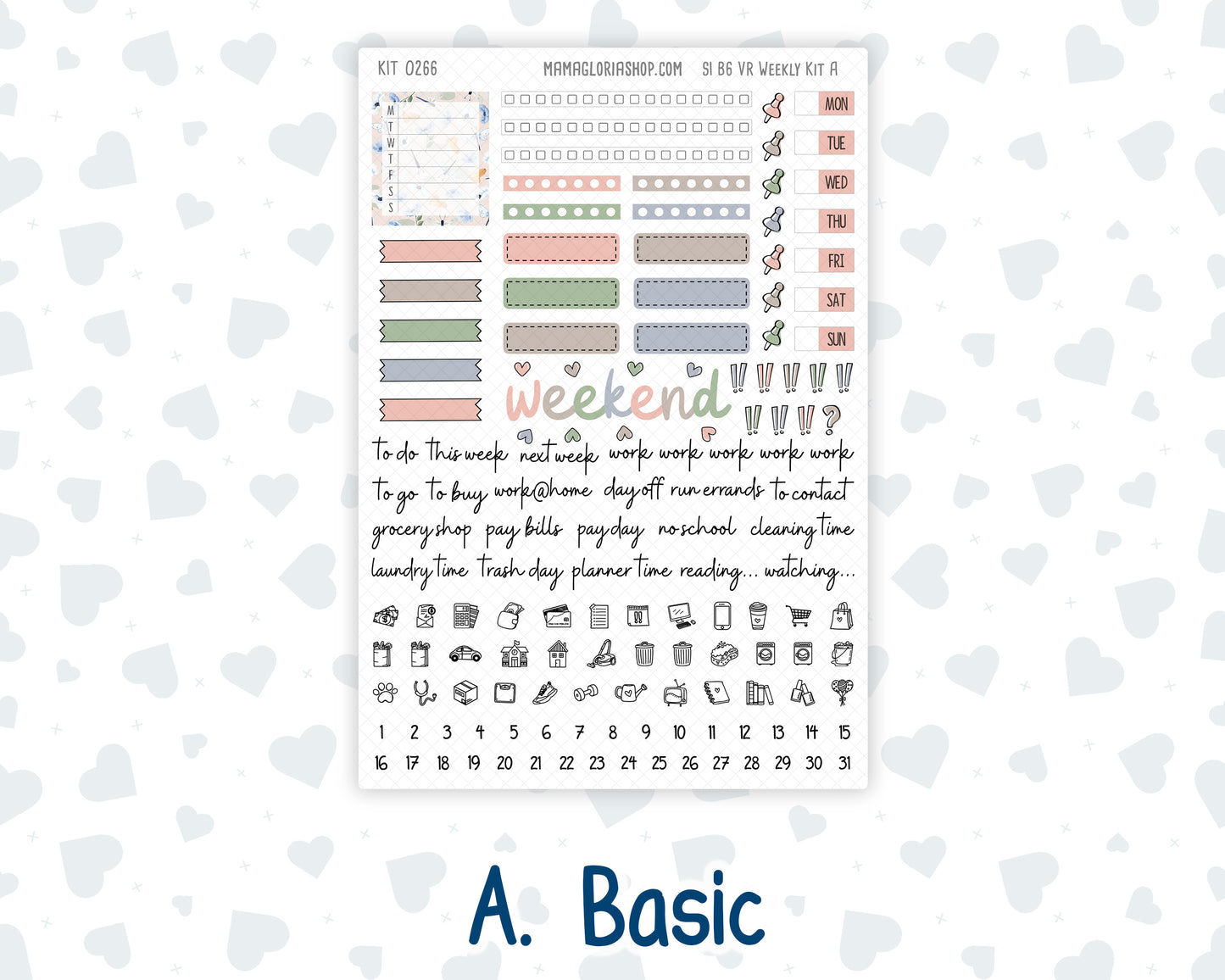 Kit 0266 - B6 - For Sterling Ink And More - Vertical Weekly Kit - May - Froggy Lake Picnic