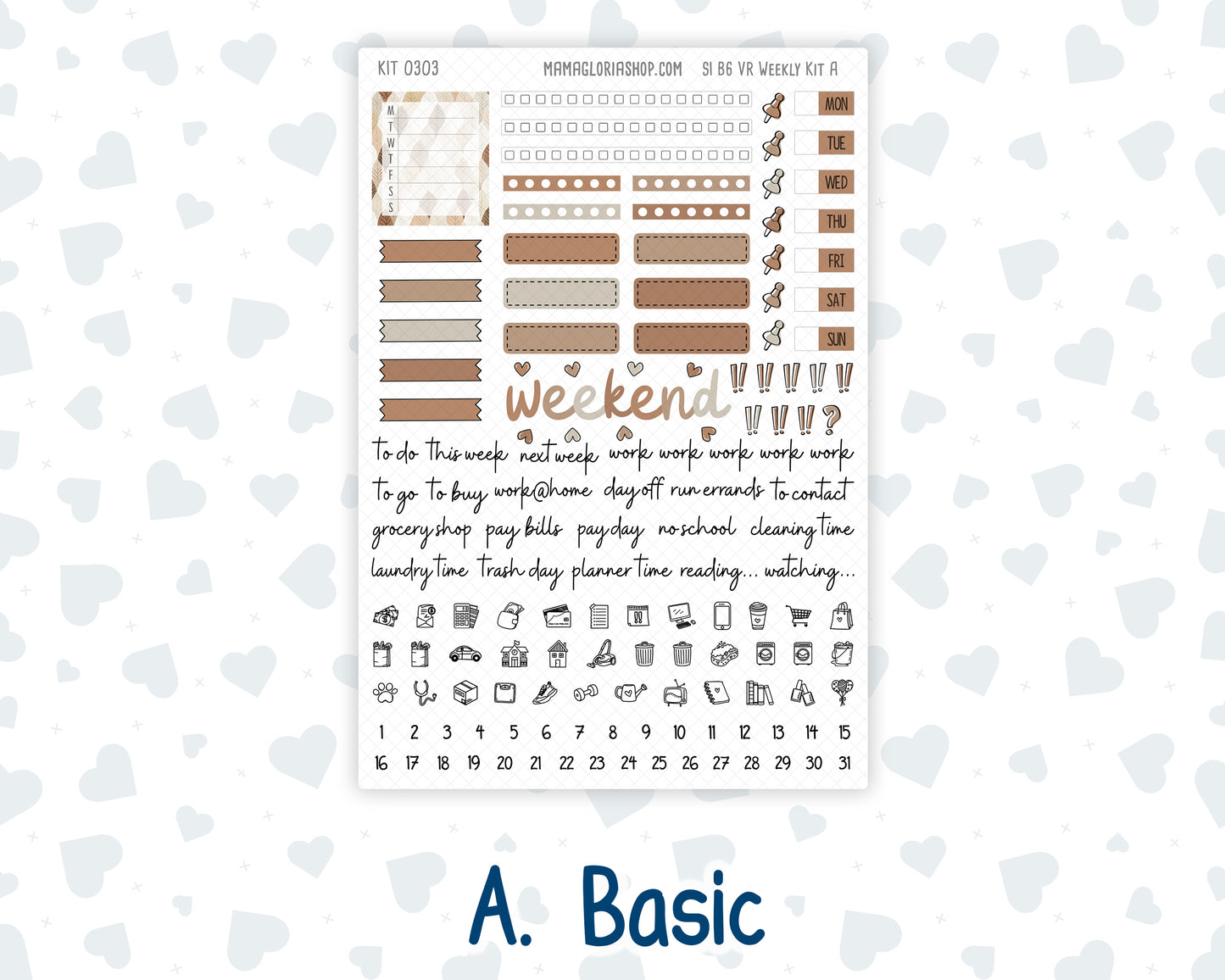 Kit 0303 - B6 - For Sterling Ink And More - Vertical Weekly Kit - November - Into The Woods