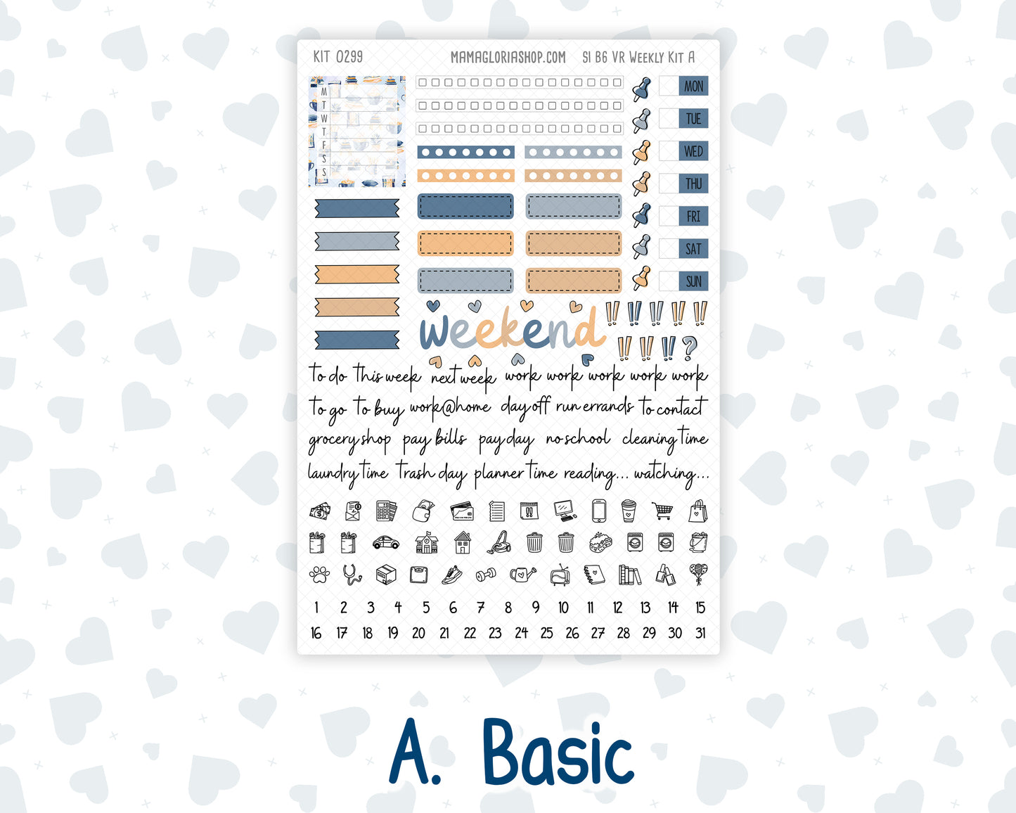Kit 0299 - B6 - For Sterling Ink And More - Vertical Weekly Kit - October - Book Nook