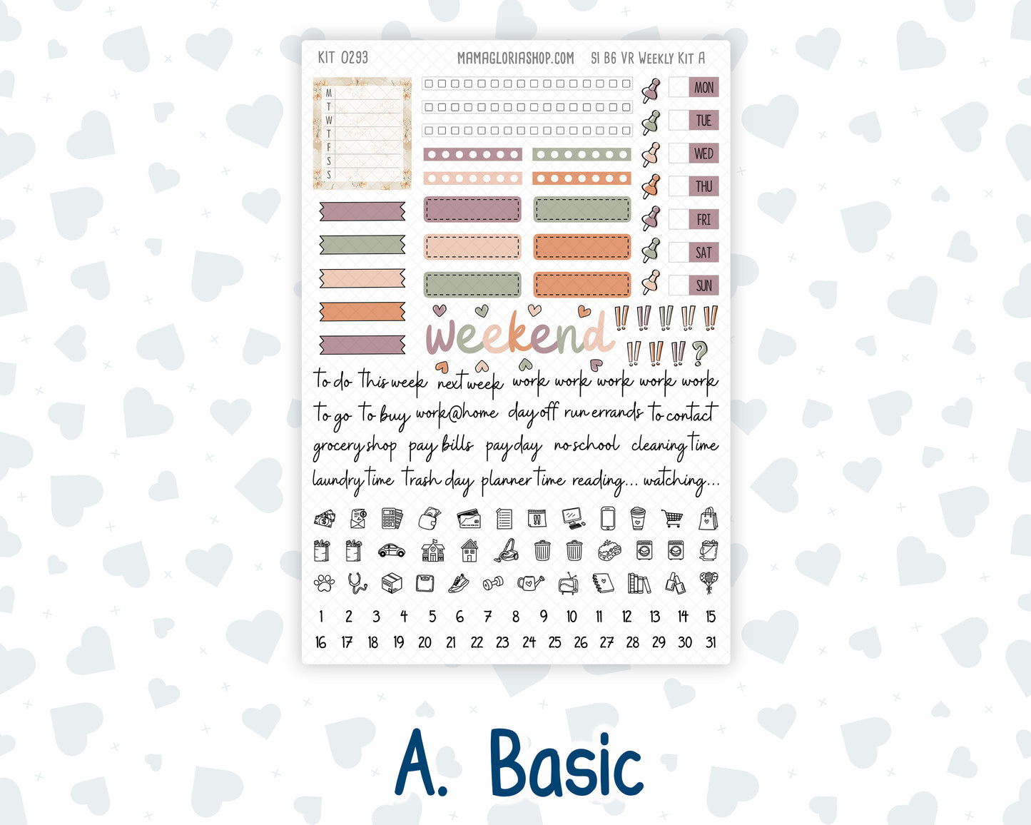 Kit 0293 - B6 - For Sterling Ink And More - Vertical Weekly Kit - September - Fleur de Provence