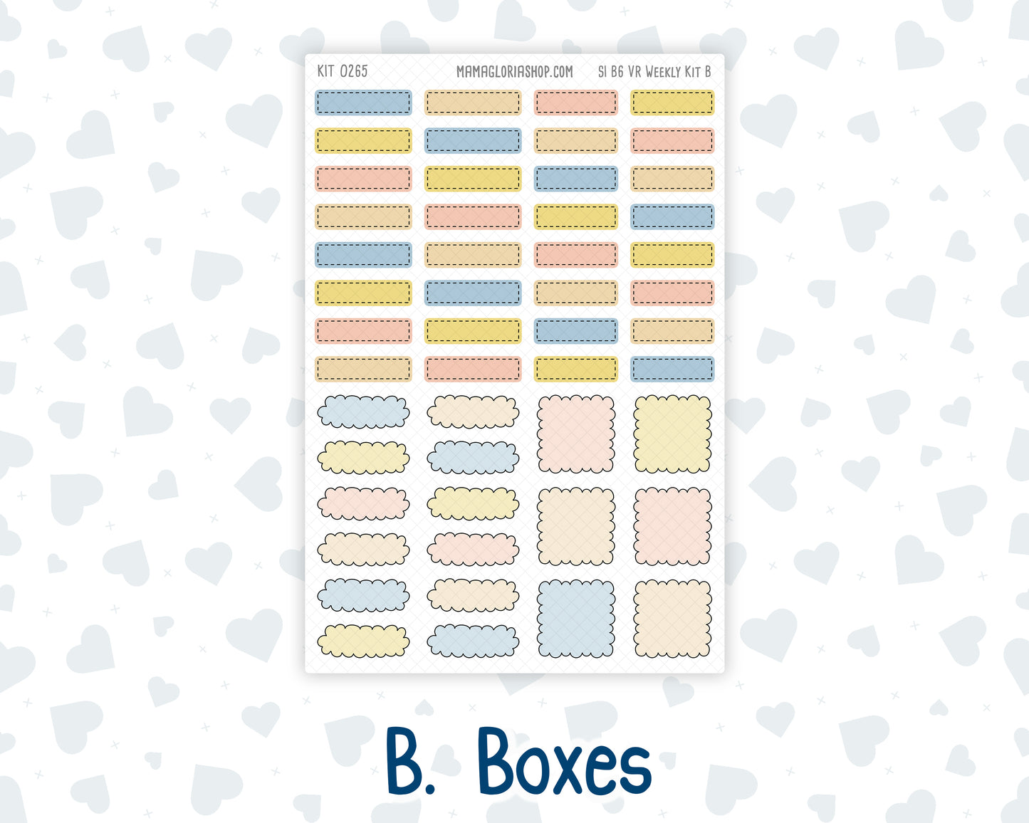 Kit 0265 - B6 - For Sterling Ink And More - Vertical Weekly Kit - May - Honeybee Sky