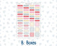 Kit 0254 - B6 - For Sterling Ink And More - Vertical Weekly Kit - February - Valentine Village
