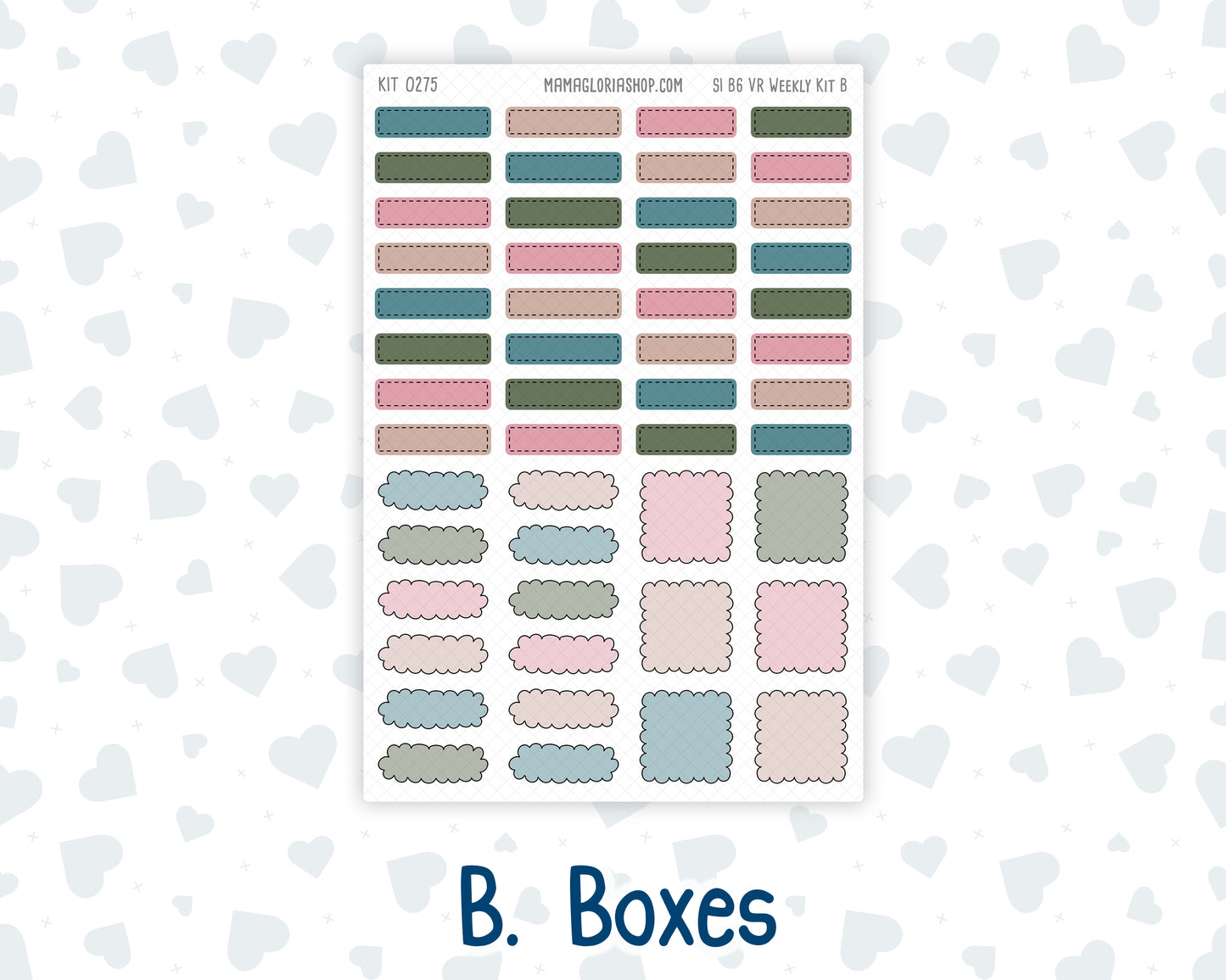 Kit 0275 - B6 - For Sterling Ink And More - Vertical Weekly Kit - July - Tropical Safari Blush