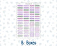 Kit 0263 - B6 - For Sterling Ink And More - Vertical Weekly Kit - April - Lavender Drift