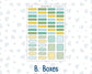 Kit 0227 - B6 - For Sterling Ink And More - Vertical Weekly Kit - July - Lemon Grove
