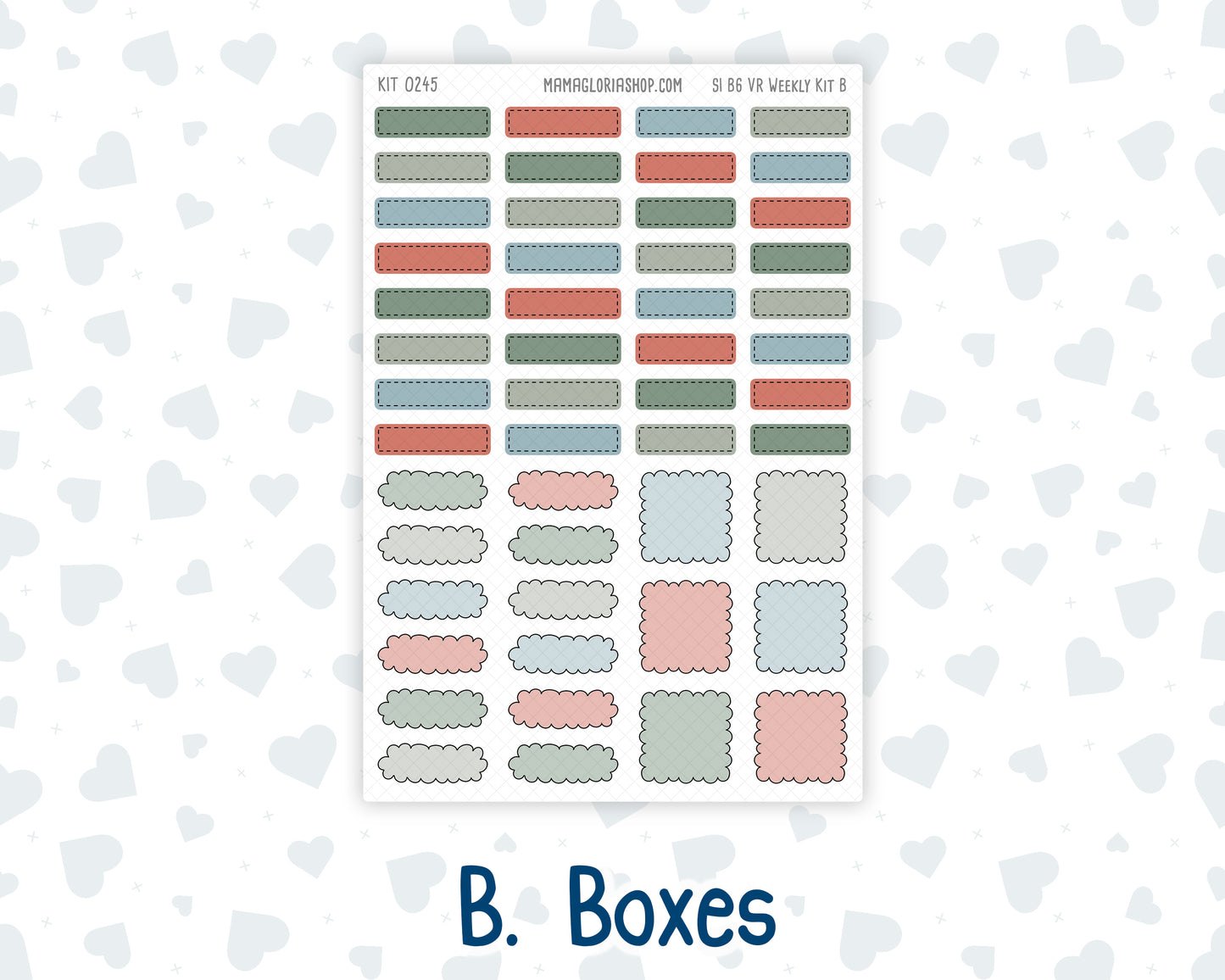 Kit 0245 - B6 - For Sterling Ink And More - Vertical Weekly Kit - December - Vintage Christmas