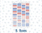 Kit 0273 - B6 - For Sterling Ink And More - Vertical Weekly Kit - July - Americana In Bloom
