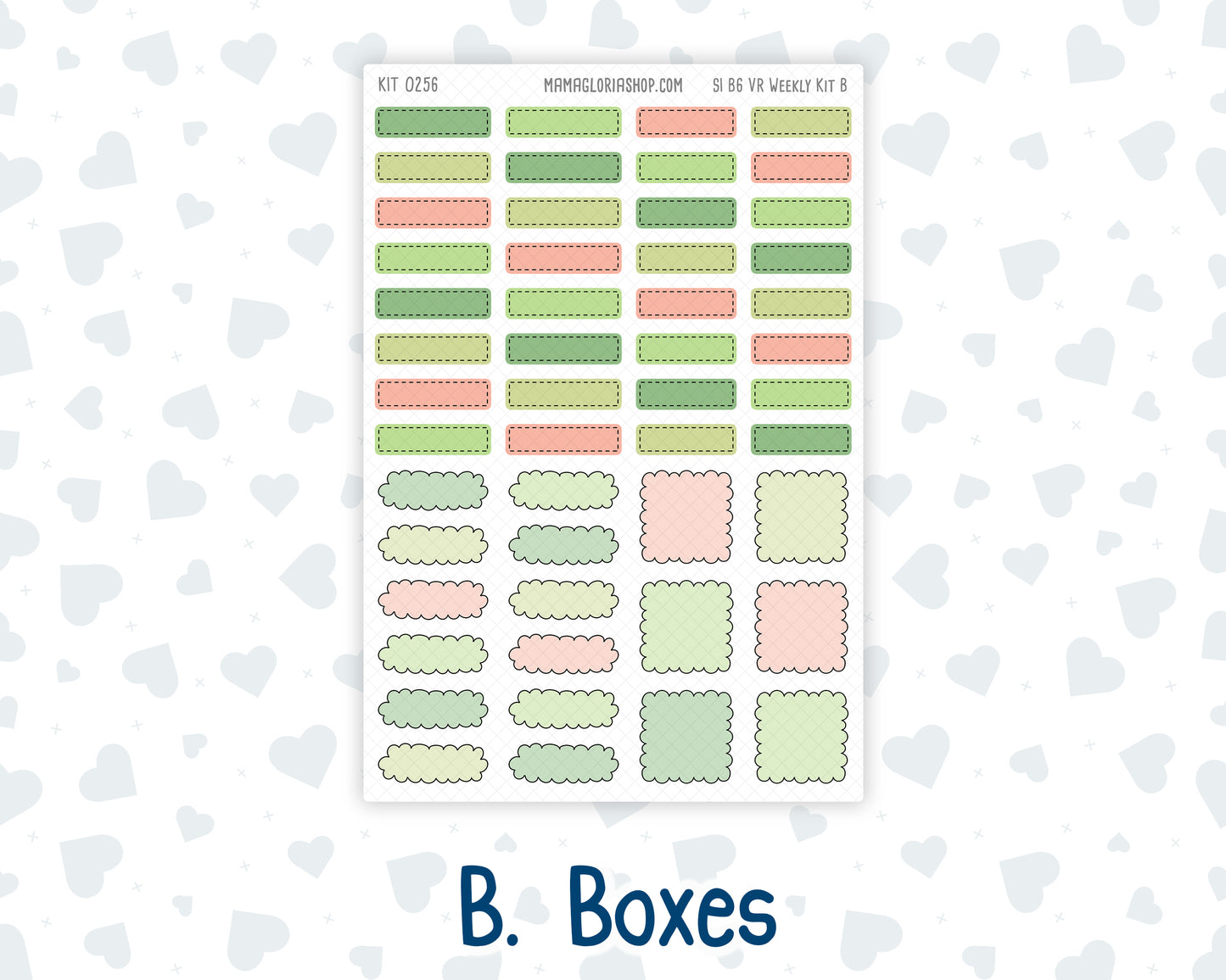 Kit 0256 - B6 - For Sterling Ink And More - Vertical Weekly Kit - March - Froggy Luck