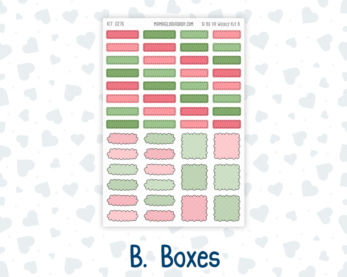 Kit 0276 - B6 - For Sterling Ink And More - Vertical Weekly Kit - July - Melon Crush