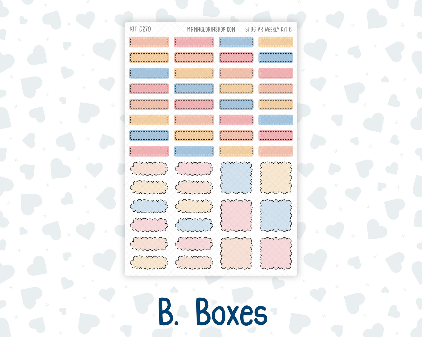 Kit 0270 - B6 - For Sterling Ink And More - Vertical Weekly Kit - June - Beachside Bliss