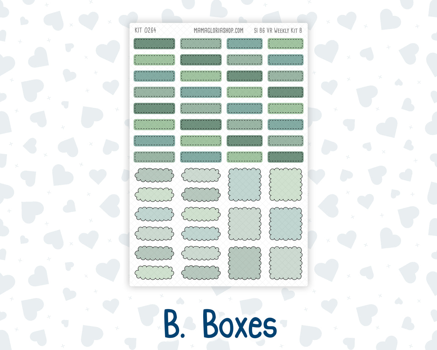 Kit 0264 - B6 - For Sterling Ink And More - Vertical Weekly Kit - May - Spring Walk