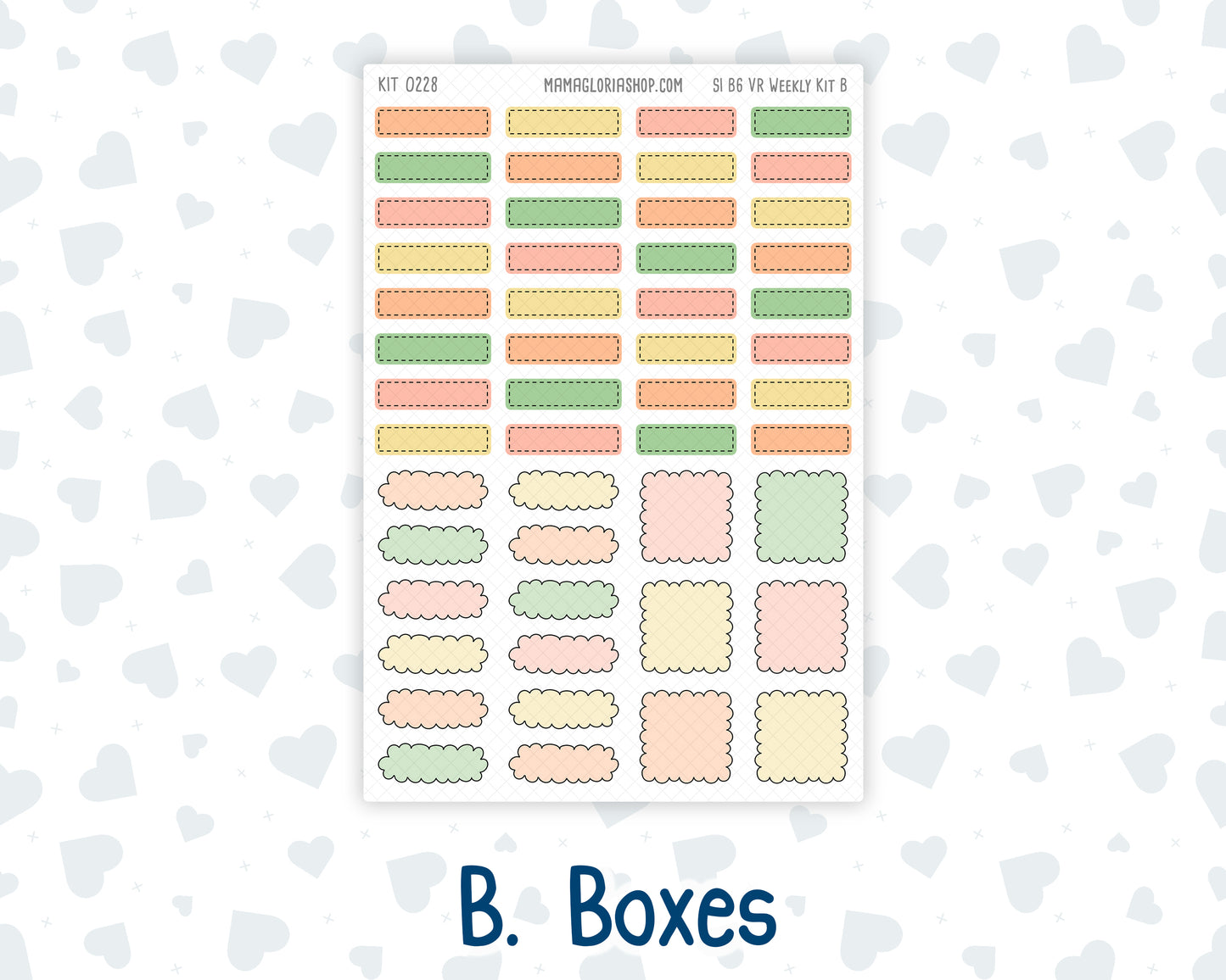 Kit 0228 - B6 - For Sterling Ink And More - Vertical Weekly Kit - August - Just Peachy