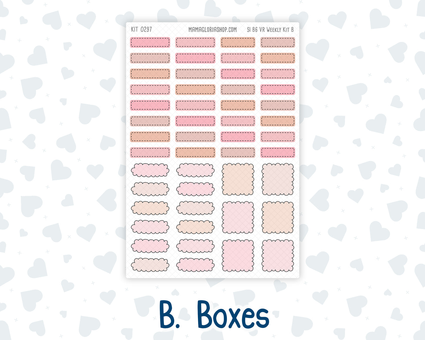Kit 0297 - B6 - For Sterling Ink And More - Vertical Weekly Kit - October - Pink Spell