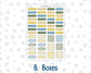 Kit 0274 - B6 - For Sterling Ink And More - Vertical Weekly Kit - July - Sunny Lemon Shore