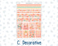 Kit 0278 - B6 - For Sterling Ink And More - Vertical Weekly Kit - August - Oops, All Peaches