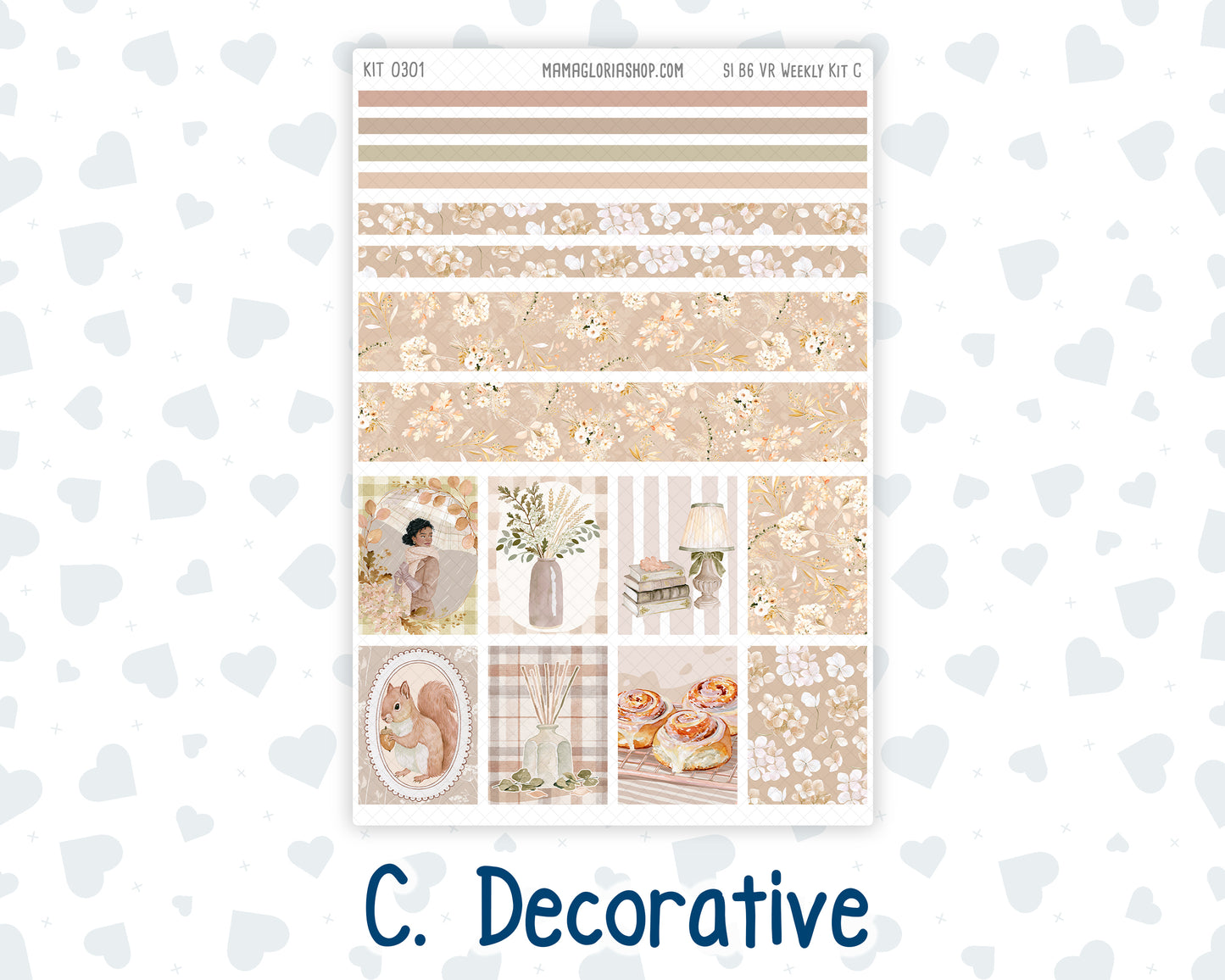 Kit 0301 - B6 - For Sterling Ink And More - Vertical Weekly Kit - November - Sunday Comfort