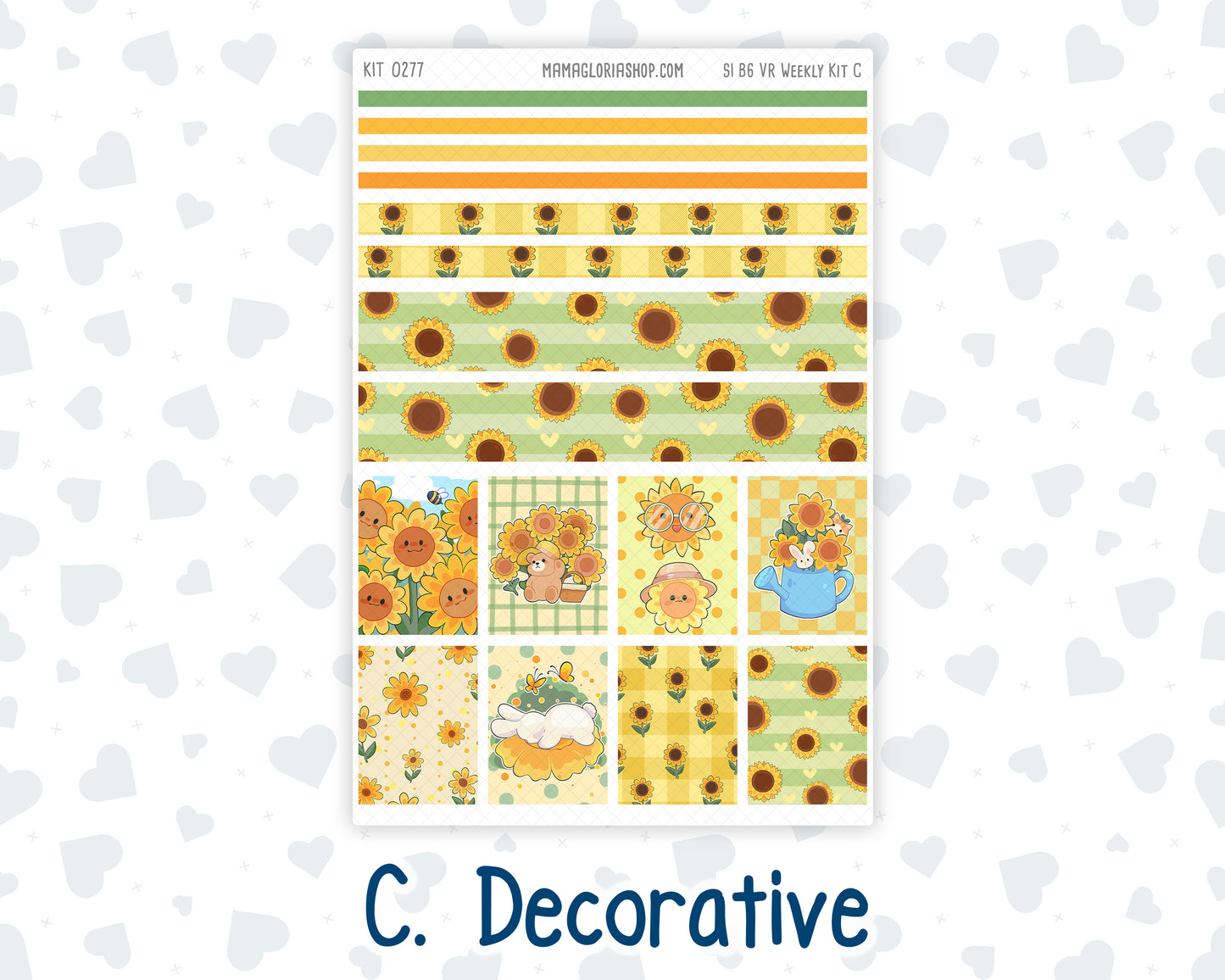 Kit 0277 - B6 - For Sterling Ink And More - Vertical Weekly Kit - August - Sunflower Drama Club
