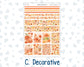 Kit 0241 - B6 - For Sterling Ink And More - Vertical Weekly Kit - November - Pumpkin Latte