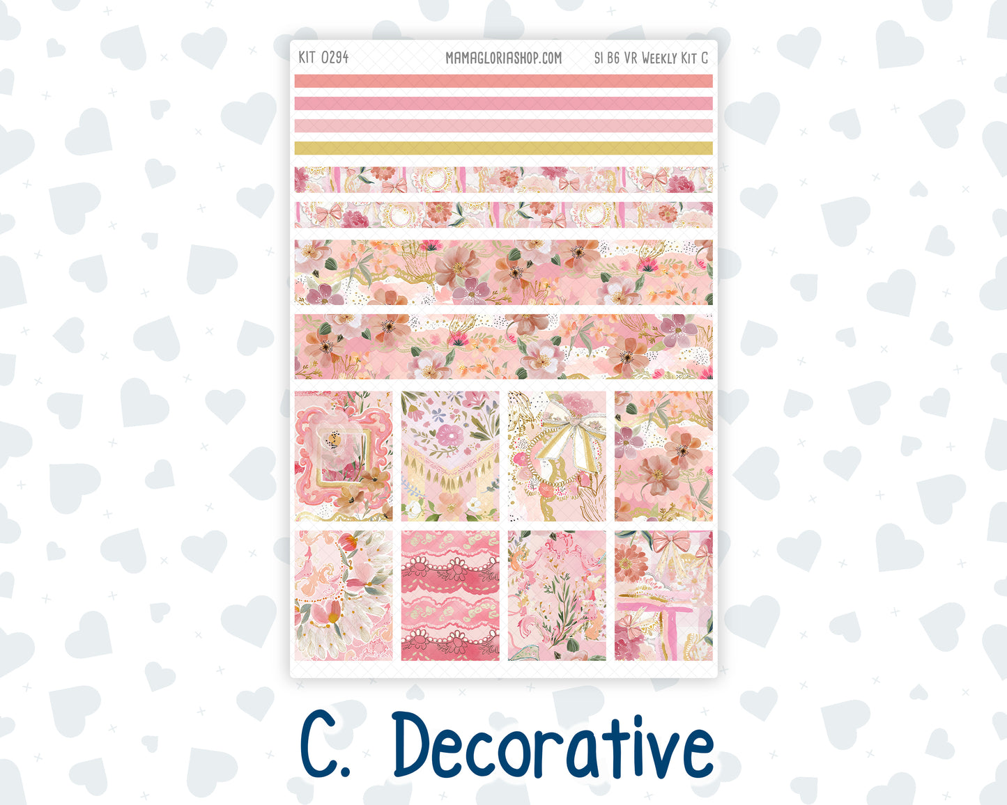Kit 0294 - B6 - For Sterling Ink And More - Vertical Weekly Kit - September - Rosy Reveria