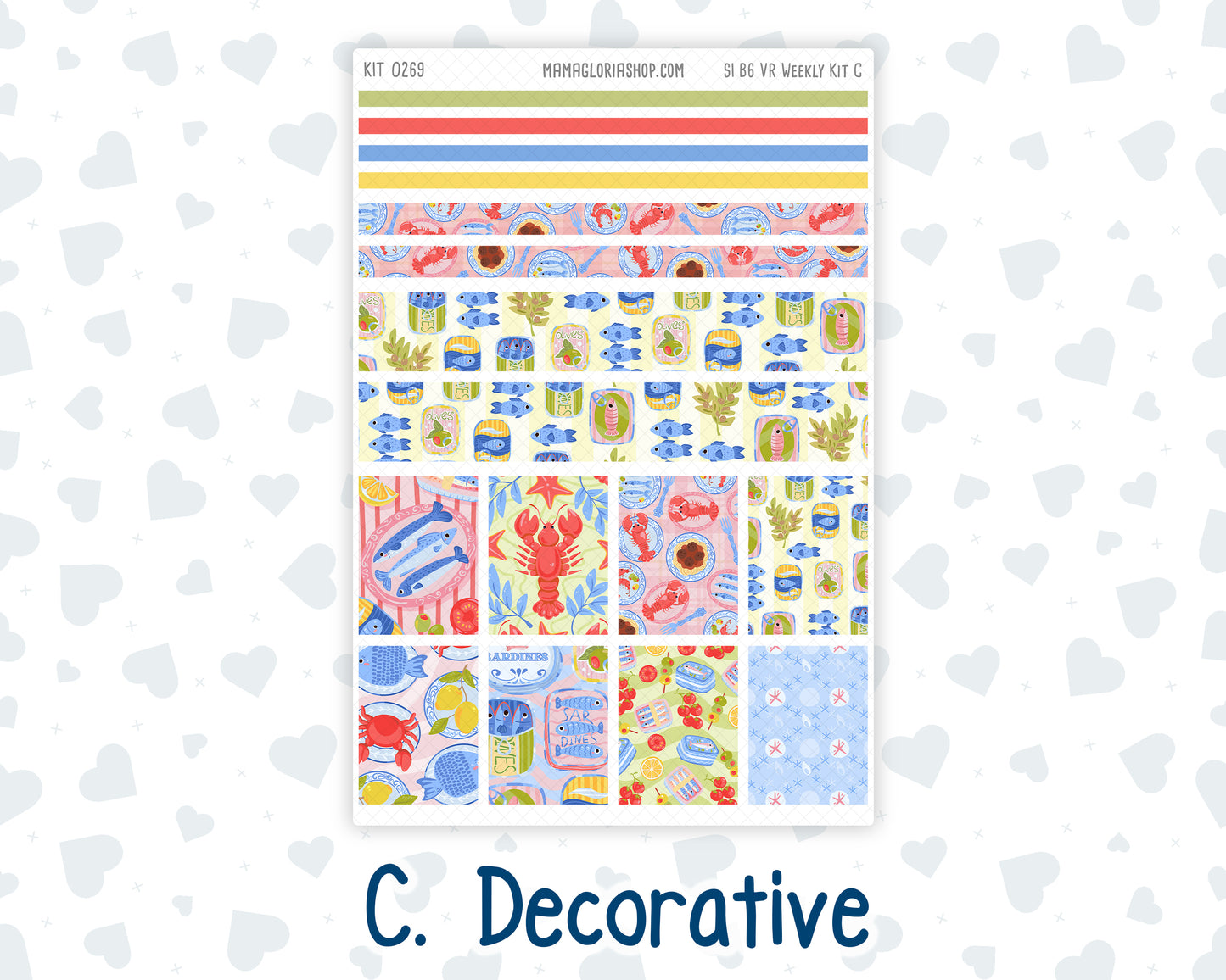 Kit 0269 - B6 - For Sterling Ink And More - Vertical Weekly Kit - June - Dolce Mare
