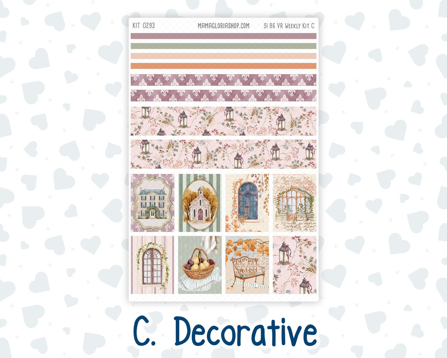 Kit 0293 - B6 - For Sterling Ink And More - Vertical Weekly Kit - September - Fleur de Provence