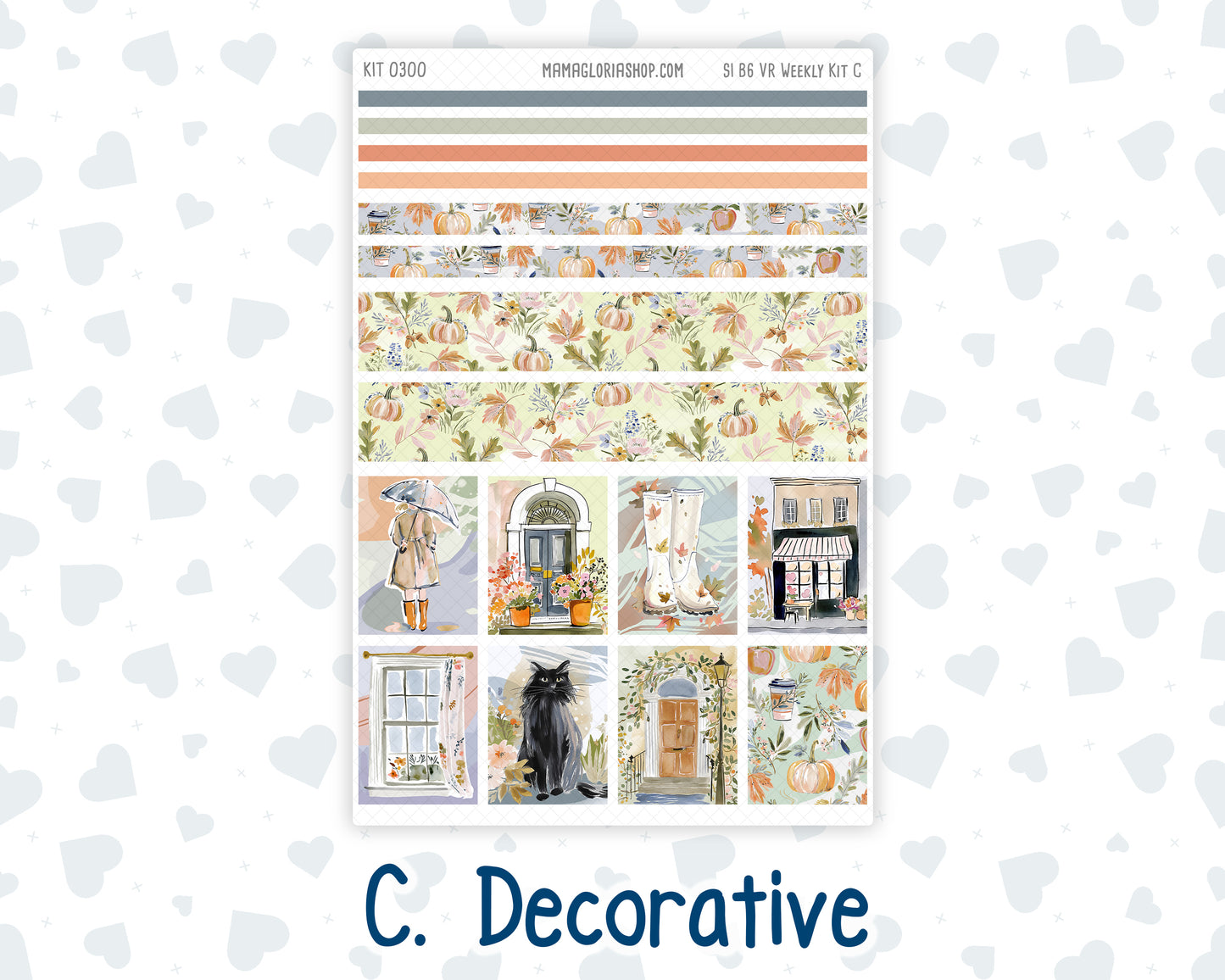 Kit 0300 - B6 - For Sterling Ink And More - Vertical Weekly Kit - October - Autumn Stroll