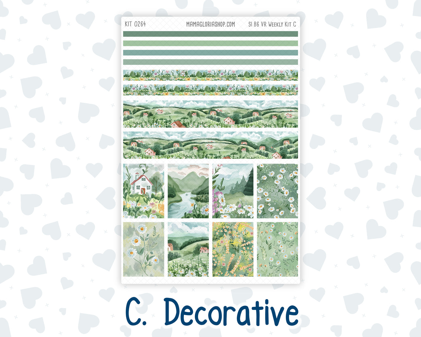 Kit 0264 - B6 - For Sterling Ink And More - Vertical Weekly Kit - May - Spring Walk