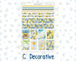 Kit 0274 - B6 - For Sterling Ink And More - Vertical Weekly Kit - July - Sunny Lemon Shore