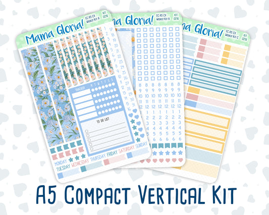 Kit 0216- A5 Compact Vertical - Daisy Days - Weekly - May