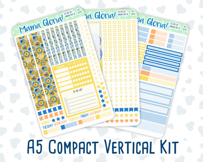 Kit 0219 - A5 Compact Vertical - Bee's Business - Weekly - May