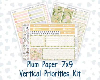 Kit 0280 - 7x9 - Vertical Priorities - Plum Paper - Weekly Kit - Half Past Six In August