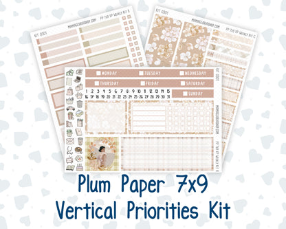 Kit 0301 - 7x9 - Vertical Priorities - Plum Paper - Weekly Kit - November - Sunday Comfort
